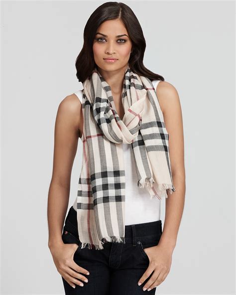 burberry giant gauze scarf check trench|Burberry Giant Check Print Wool & Silk Scarf .